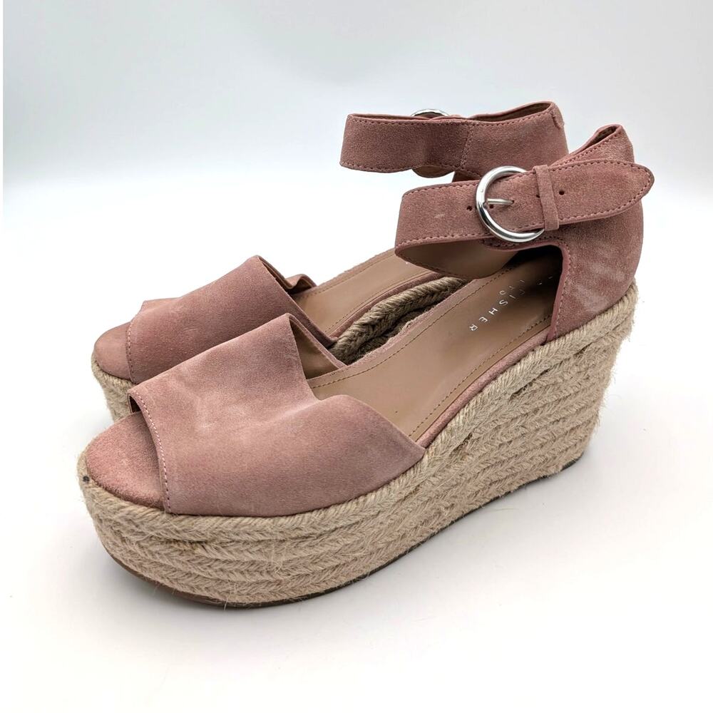 Marc Fisher LTD Alita Platform Wedge Sandal Women's Dusty Pink Size US11M EU41.5